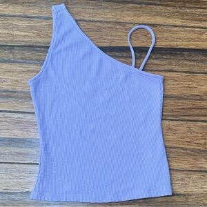 Vici One-Shoulder Lilac Tank Top